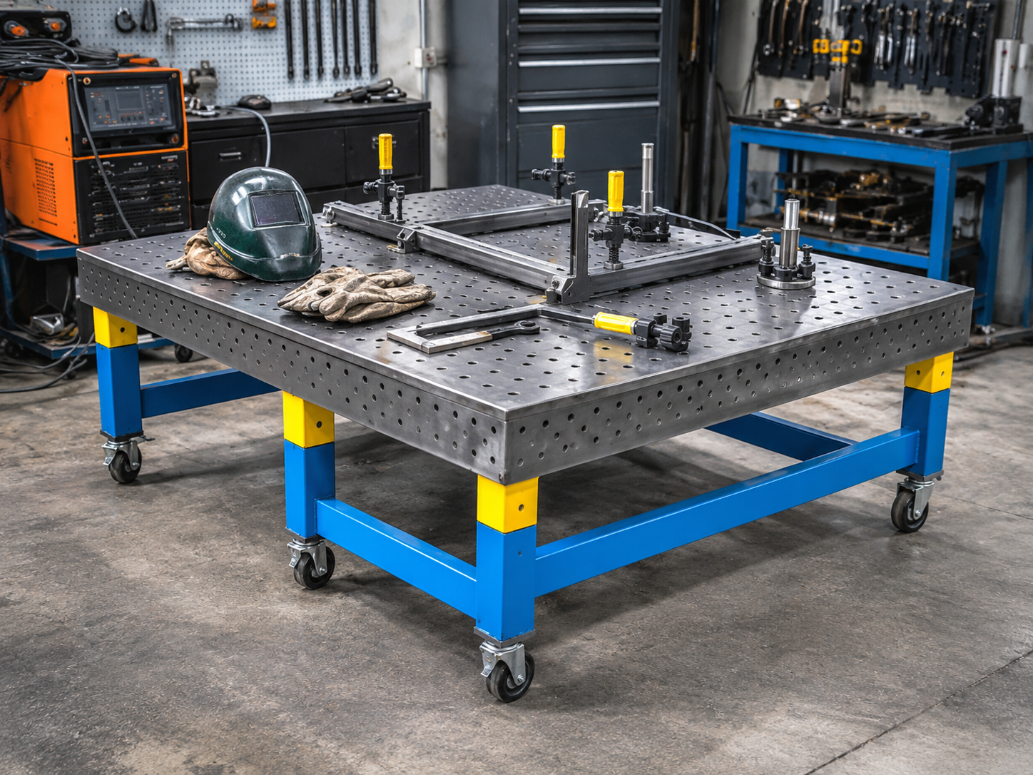 Heavy-duty welding table