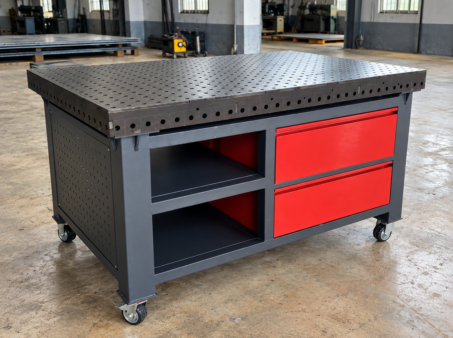 Heavy-duty welding table work surface